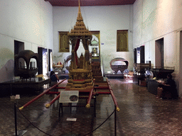 Sedan chairs at the Royal Transportations room of the Prince Residential Complex at the Bangkok National Museum