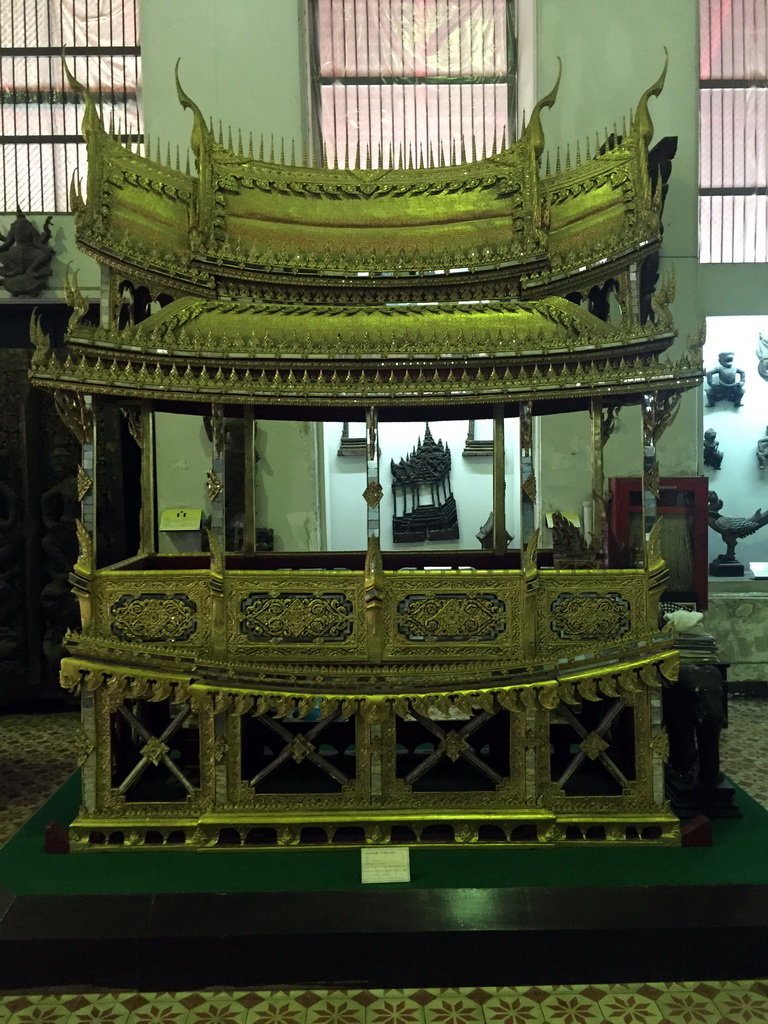 Sedan chair at the Wood Carving room of the Prince Residential Complex at the Bangkok National Museum