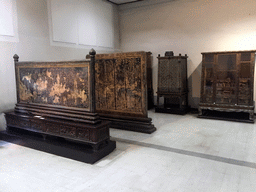 Cabinets at the Thai Fine Art room at the Ground Floor of the Praphat Phiphitthaphan Building at the Bangkok National Museum