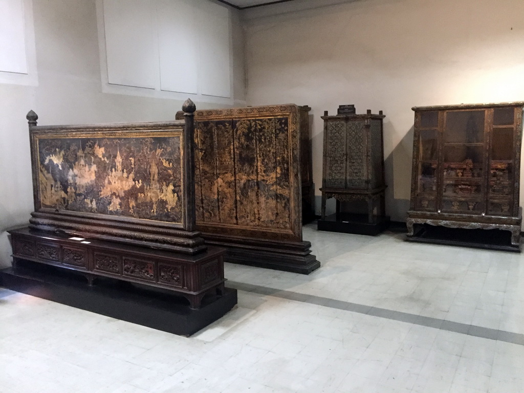 Cabinets at the Thai Fine Art room at the Ground Floor of the Praphat Phiphitthaphan Building at the Bangkok National Museum