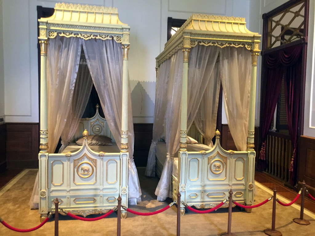 Beds in the Bedroom at the First Floor of the Issaret Rachanuson Hall at the Bangkok National Museum