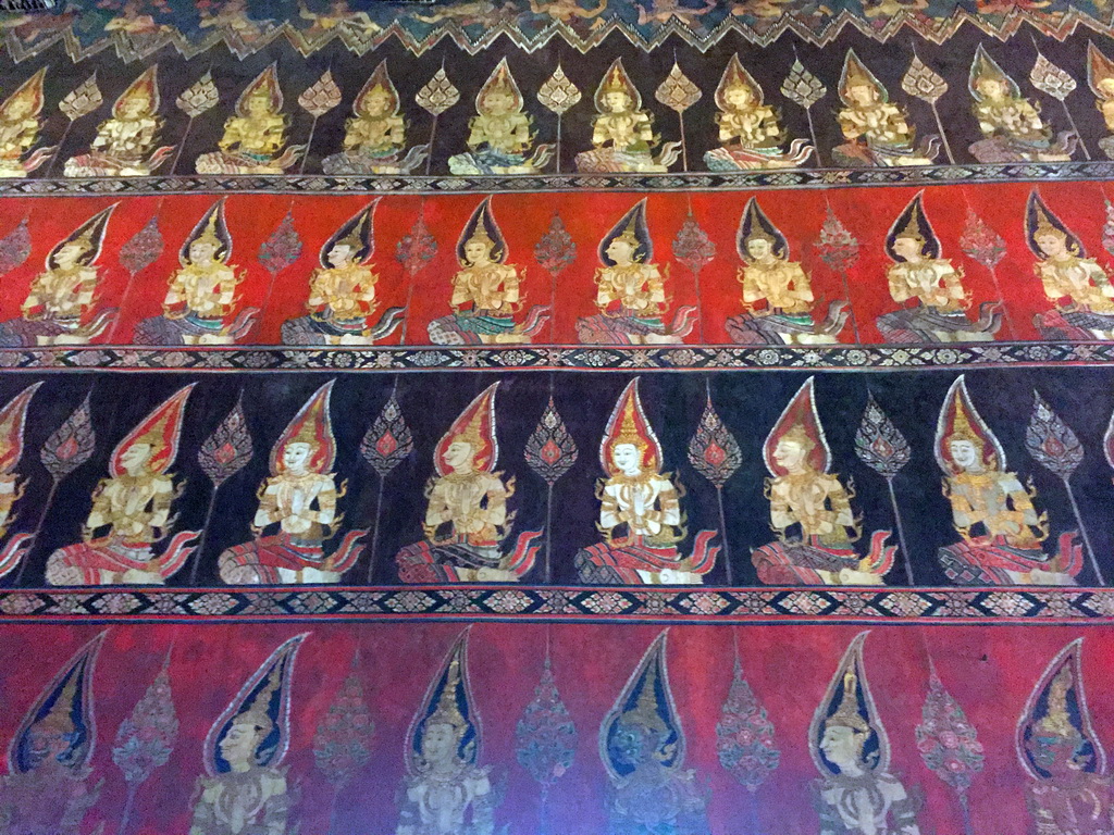 Mural paintings at the Buddhaisawan Chapel at the Bangkok National Museum