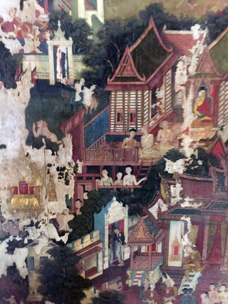 Painting on a cabinet at the Buddhaisawan Chapel at the Bangkok National Museum