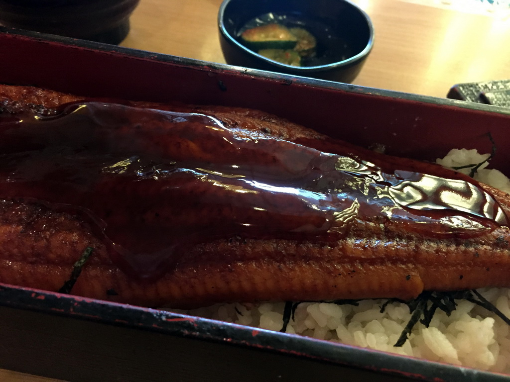 Unagi at the Waraku restaurant at the Central World shopping mall