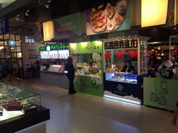 Food stalls and restaurants at the Food Court at the Siam Paragon shopping mall