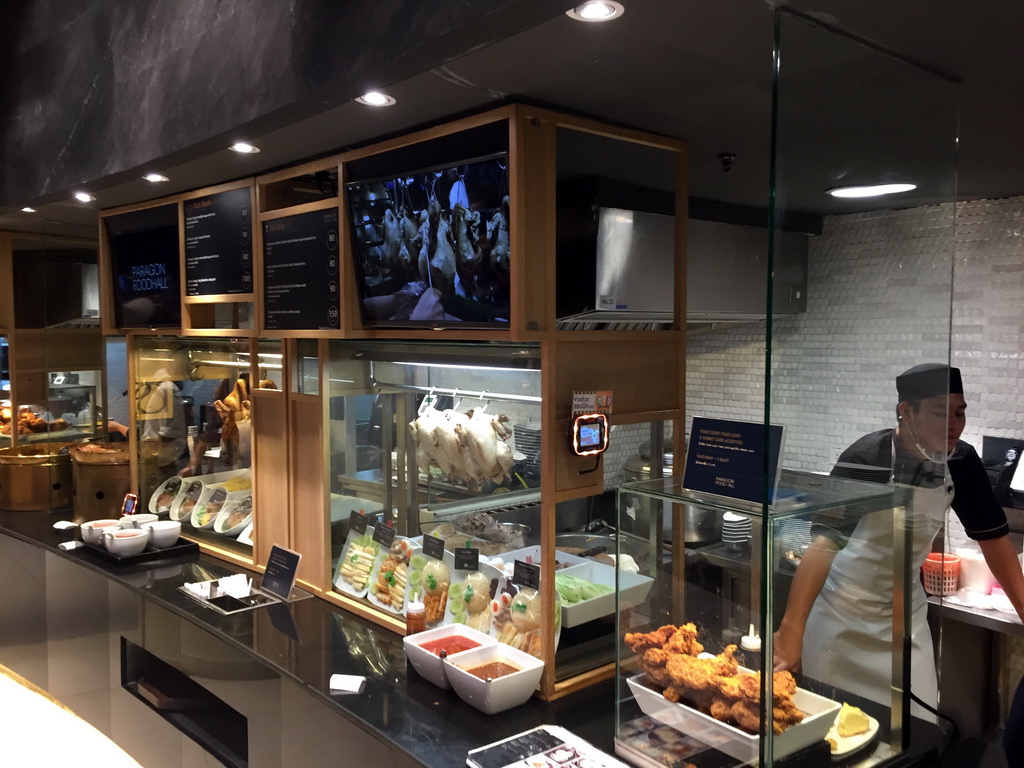 Thai food stall at the Paragon Food Hall at the Siam Paragon shopping mall