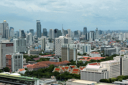 Chulalongkorn University, the State Tower and other skyscrapers in the city center, viewed from our room at the Grande Centre Point Hotel Ratchadamri Bangkok