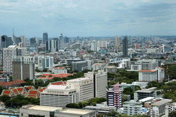 Chulalongkorn University and skyscrapers in the city center, viewed from our room at the Grande Centre Point Hotel Ratchadamri Bangkok