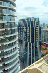 The Magnolias Ratchadamri Boulevard building, the Mater Dei Institute, the Renaissance Bangkok Ratchaprasong Hotel and other skyscrapers in the Central Business District, viewed from our room at the Grande Centre Point Hotel Ratchadamri Bangkok
