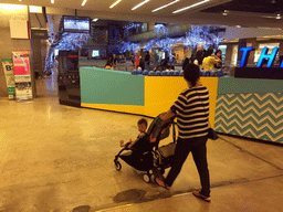 Miaomiao and Max in front of the ice rink at the Central World shopping mall