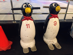Penguin ice skate aids at the ice rink at the Central World shopping mall