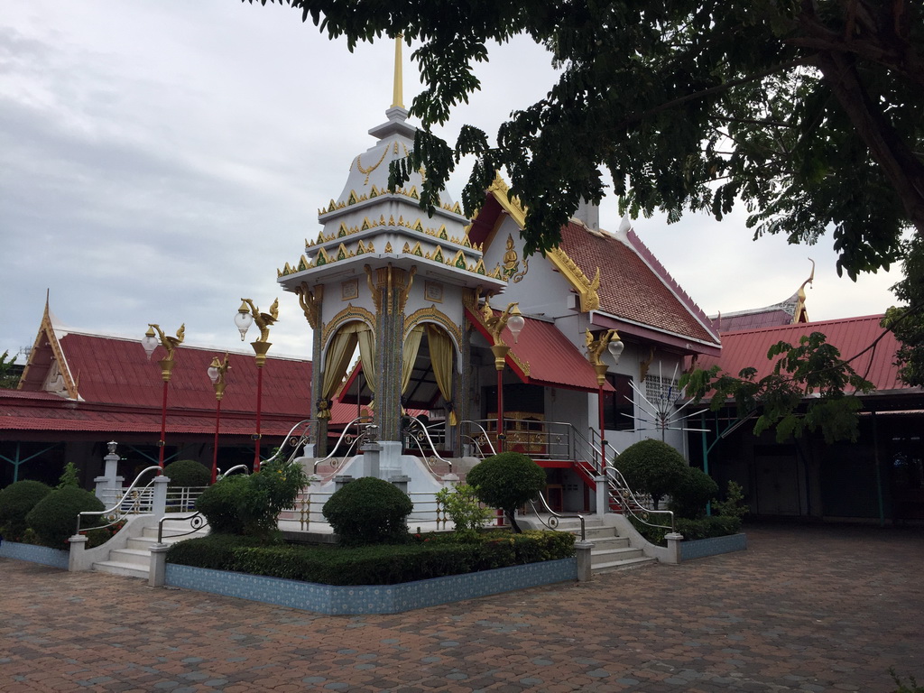 Pavilion and building at the Wat Sangkha Racha temple complex