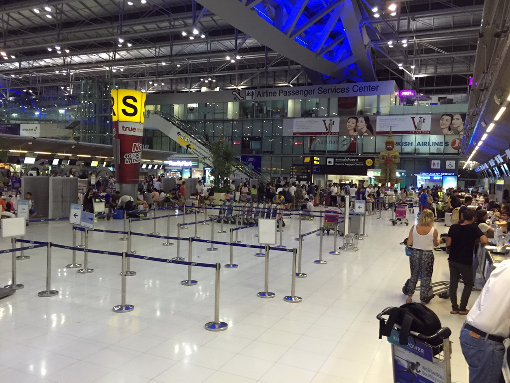 Departures Hall of Bangkok Suvarnabhumi Airport