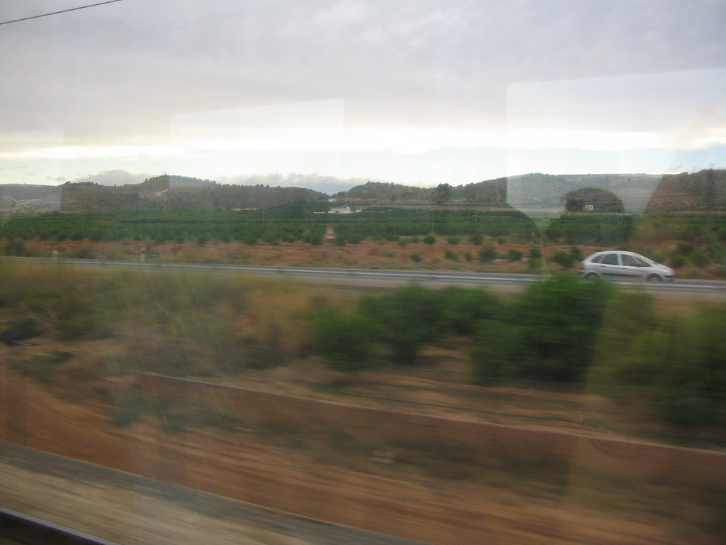View from the train from Valencia to Barcelona