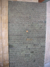 Entrance door of the Sagrada Família church, with a magic square and the name `Jesus`