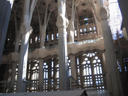 Nave of the Sagrada Família church, under construction