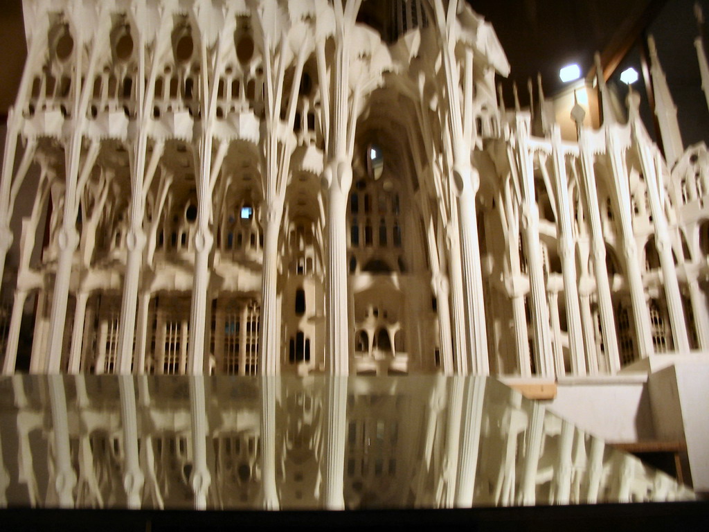 Scale model of the Sagrada Família church, in the Sagrada Família church