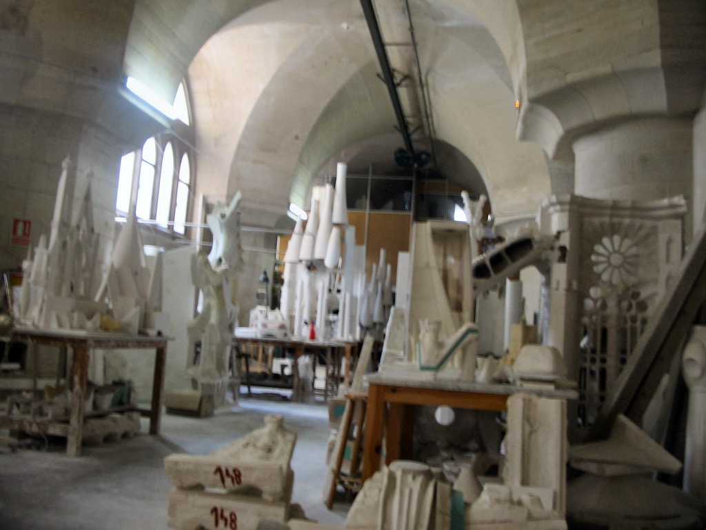 Workplace in the Sagrada Família church