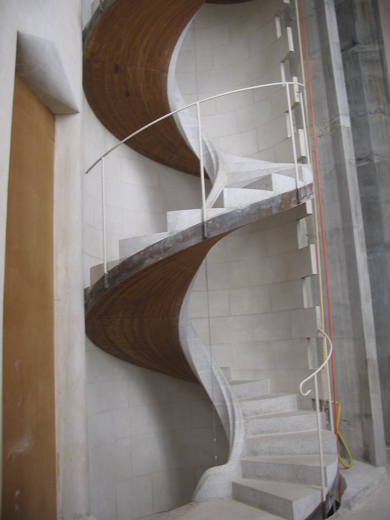 Spiral staircase in the Sagrada Família church