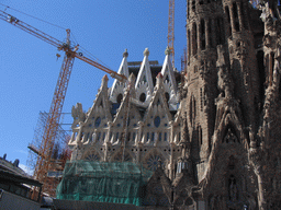 Left front of the Sagrada Família church