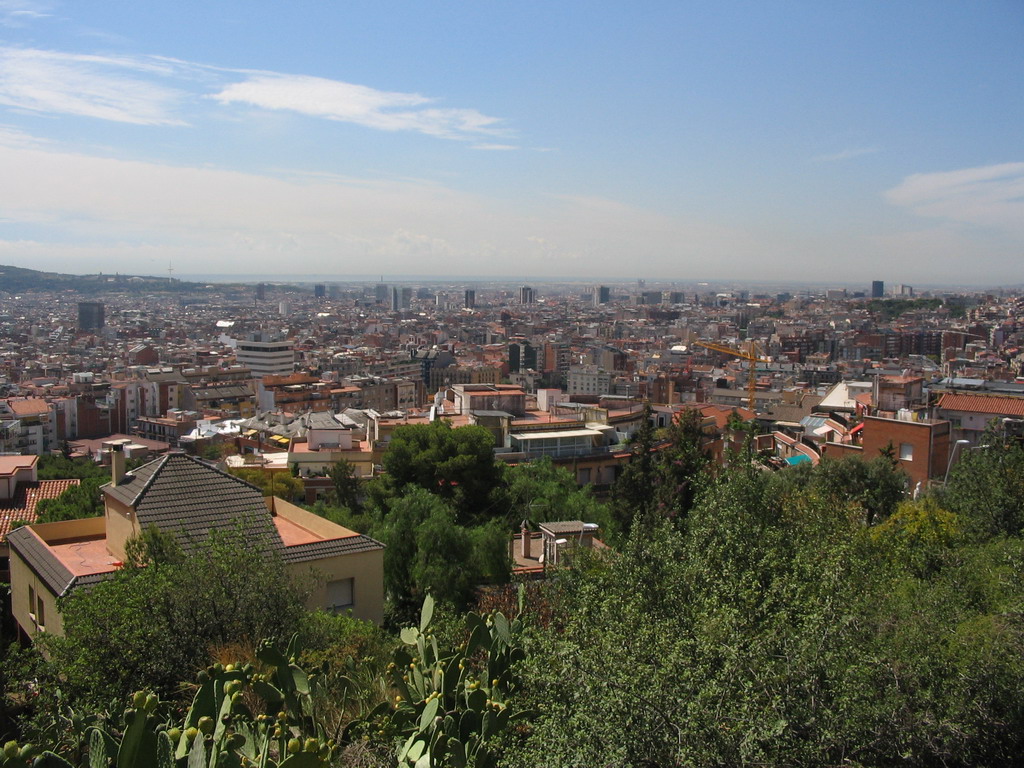 View from Park Güell on the surrounding area