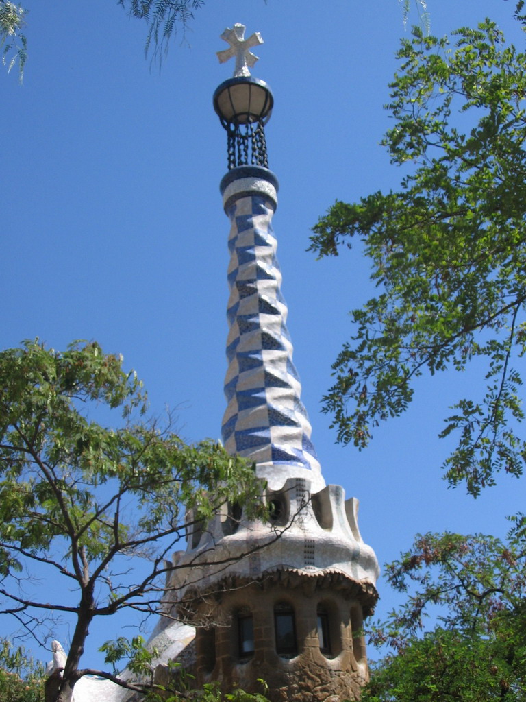 Tower of the entrance building at Park Güell