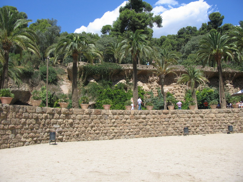 Trees and terraces at Park Güell