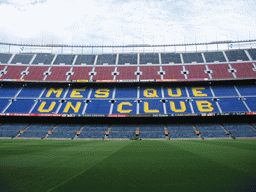 Inside the Camp Nou stadium