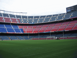 Inside the Camp Nou stadium