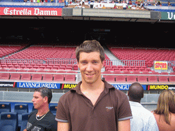 Tim in the Camp Nou stadium