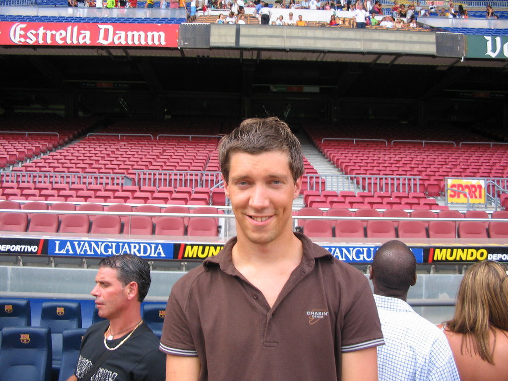 Tim in the Camp Nou stadium