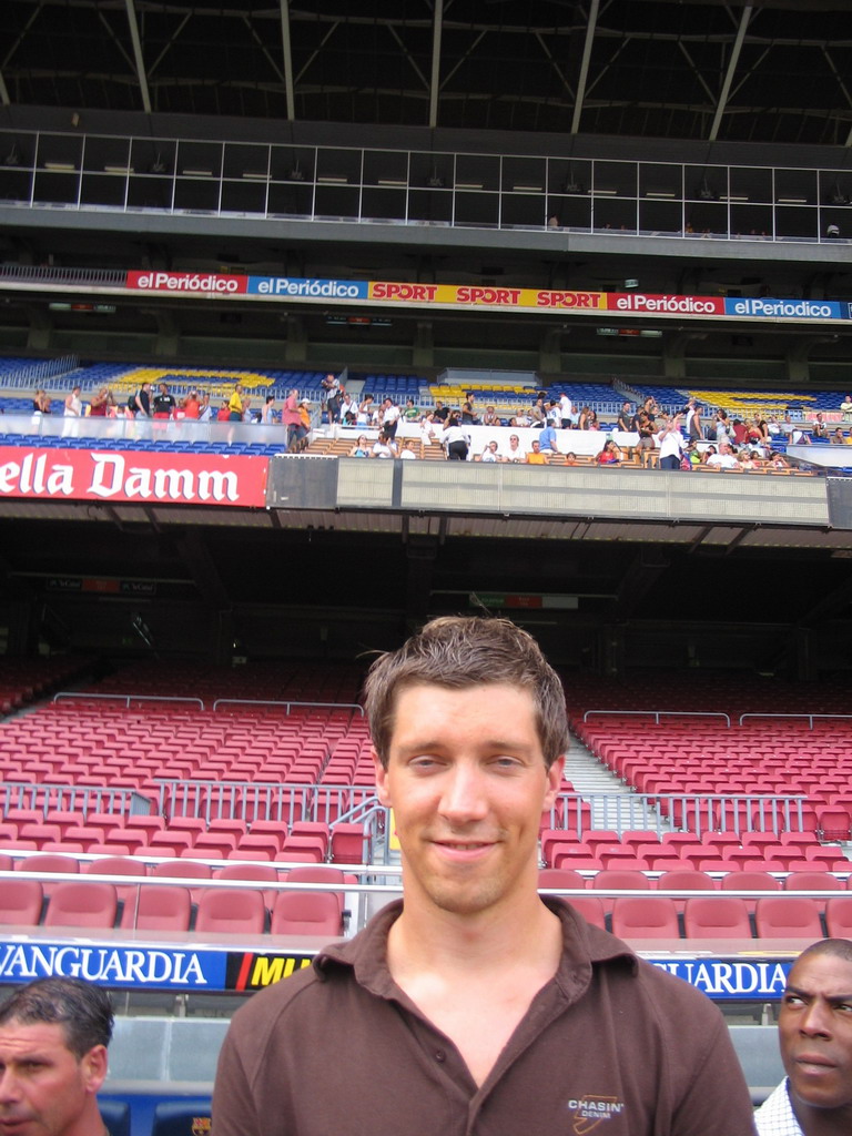 Tim in the Camp Nou stadium