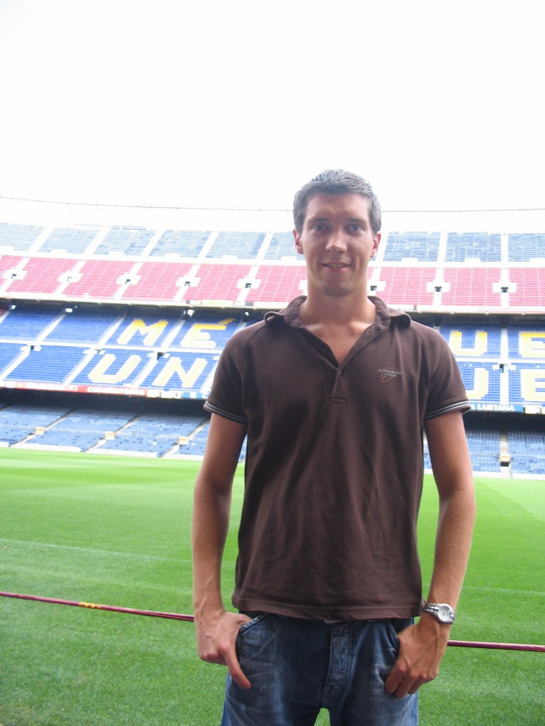 Tim in the Camp Nou stadium