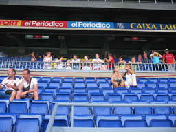 Inside the Camp Nou stadium