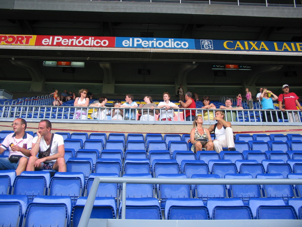 Inside the Camp Nou stadium