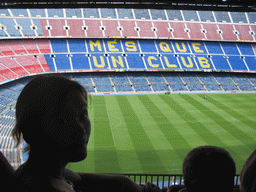 Miaomiao in the Camp Nou stadium