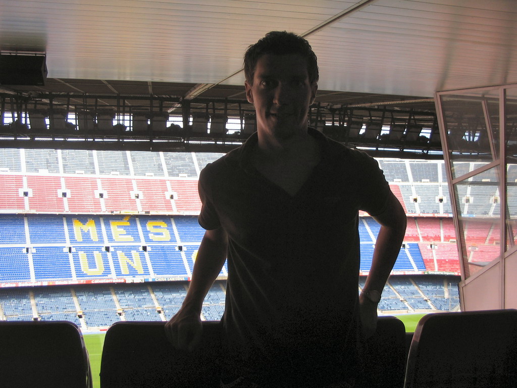 Tim in the Camp Nou stadium