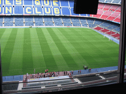 View from the commentator room of the Camp Nou stadium