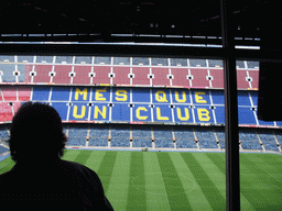 View from the commentator room of the Camp Nou stadium