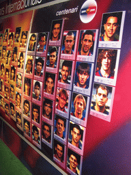 Poster of former players, in the FC Barcelona Museum of the Camp Nou stadium