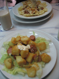 Lunch in a restaurant near the Camp Nou stadium