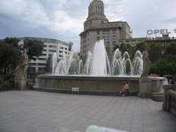 Fountain at the Plaça de Catalunya square