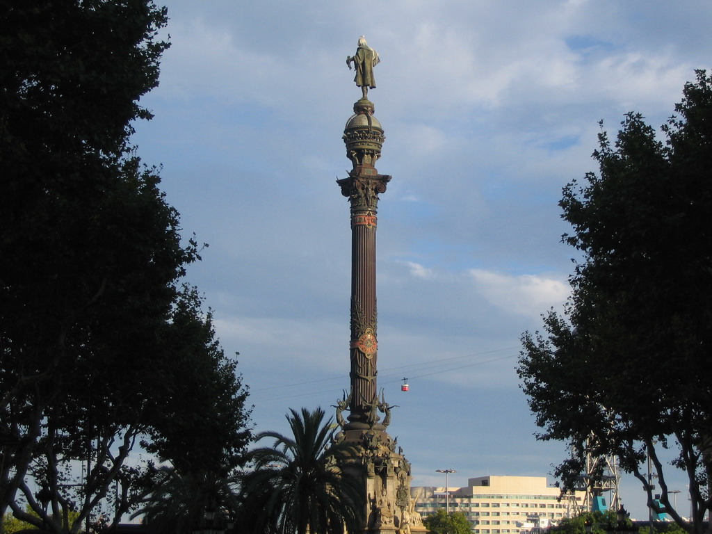 The Columbus Monument at the Plaça del Portal de la Pau square