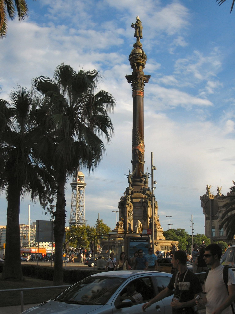 The Columbus Monument at the Plaça del Portal de la Pau square