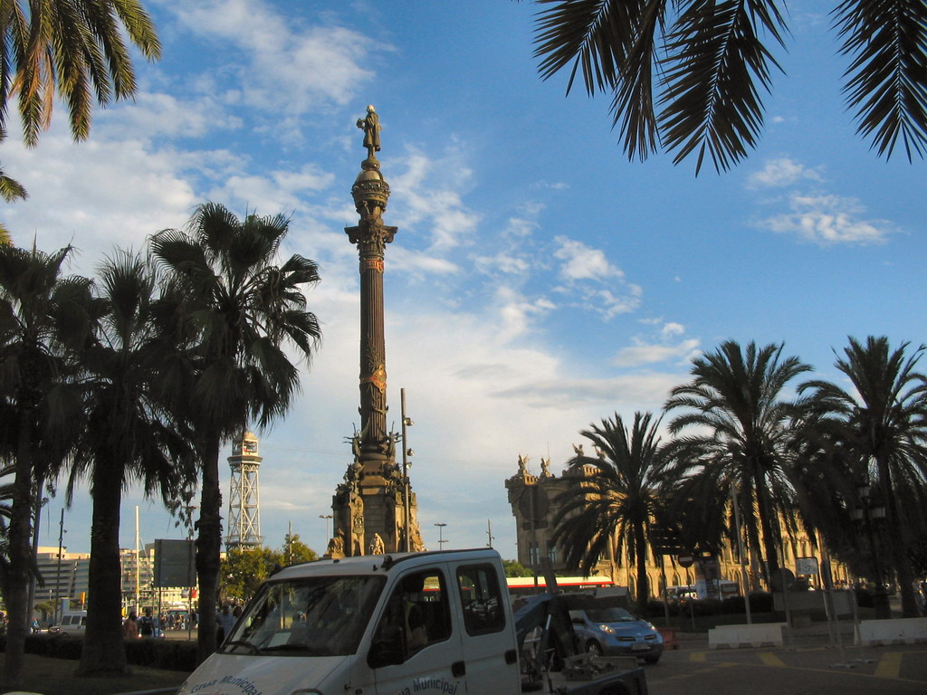 The Columbus Monument at the Plaça del Portal de la Pau square