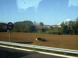 View from the bus on the way from Barcelona Girona Airport to the Estació del Nord bus station