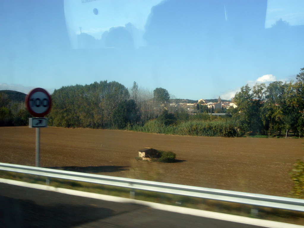 View from the bus on the way from Barcelona Girona Airport to the Estació del Nord bus station