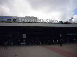 Front of Barcelona Sants (Estació de Sants) railway station