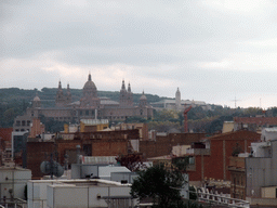 The Museu Nacional d`Art de Catalunya and the Estadi Olímpic de Montjuïc stadium, viewed from our room in the Expo Hotel Barcelona