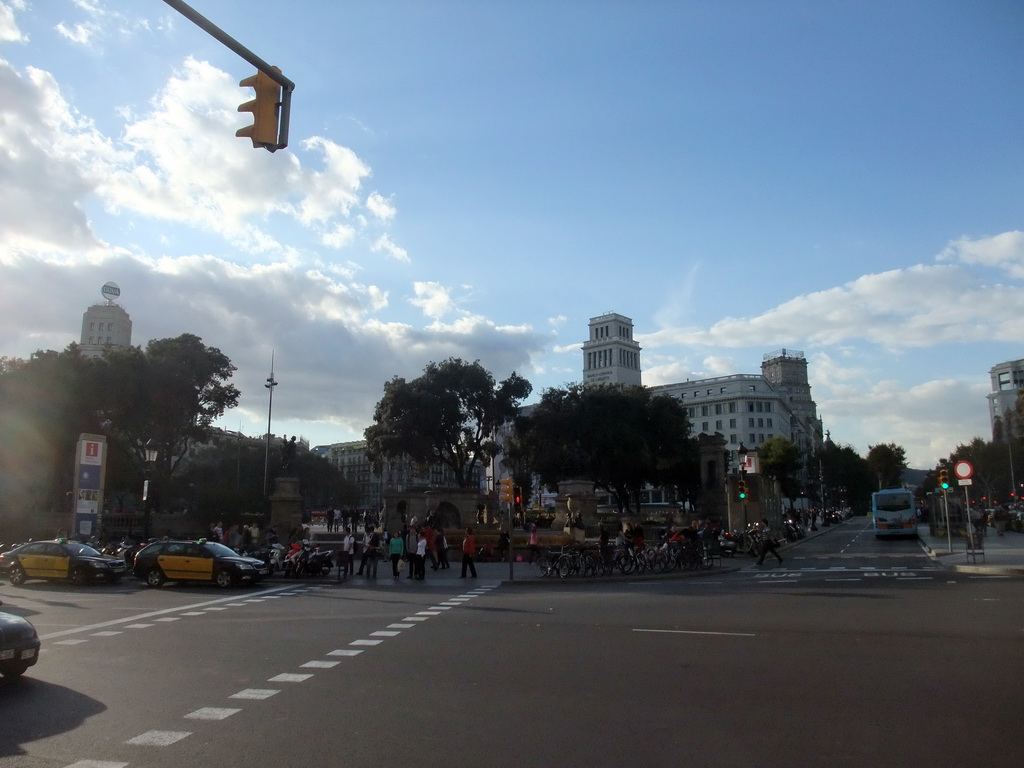 The Plaça de Catalunya square